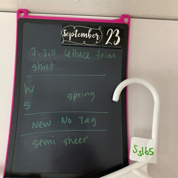 J.Jill Shirt Womens S Small Spring Lettuce Trim Short Sleeve Floral Dot Sheer - Picture 12 of 13